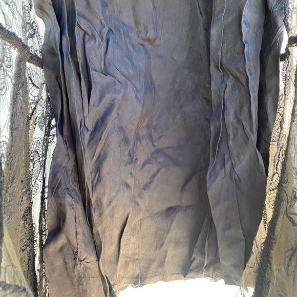 Vintage Deadstock 1980s-90s Black Whimsigoth Dark Fairy Lacy Skirt - Picture 5 of 8